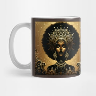 Afrocentric Queen Gold Mug